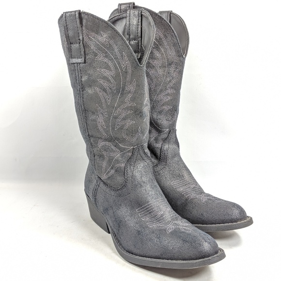 rampage black cowboy boots